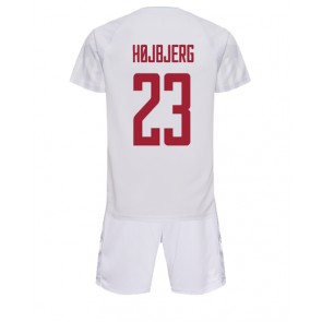 Danmark Pierre-Emile Hojbjerg #23 Udebanesæt Børn VM 2022 Kort ærmer (+ korte bukser)